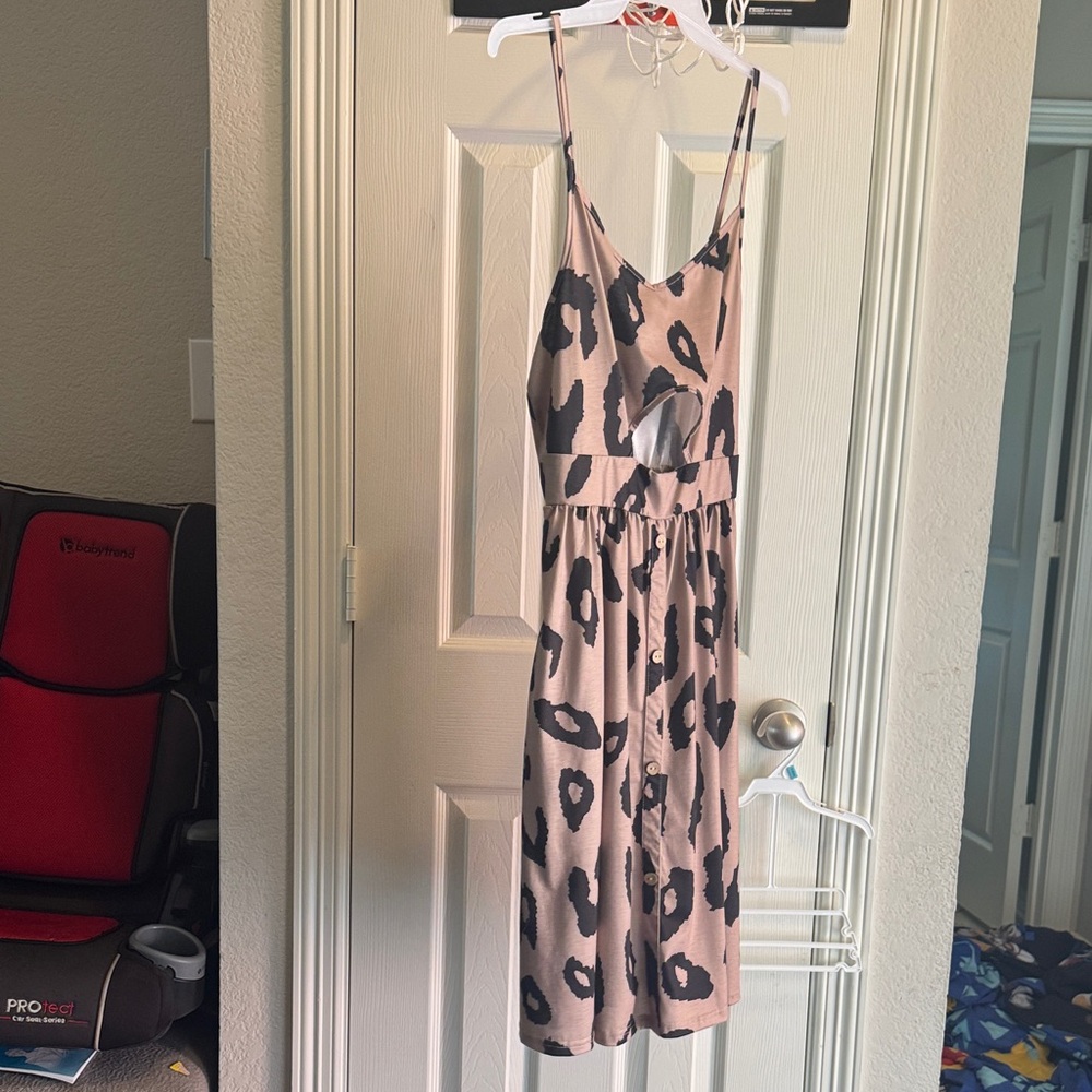 Leopard Print Sleeveless Jumpsuit